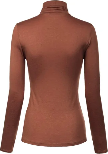 Vista 18 de MixMatchy Camisetas de manga larga delgadas y ligeras para mujer, cuello alto, capa base, camisetas activas