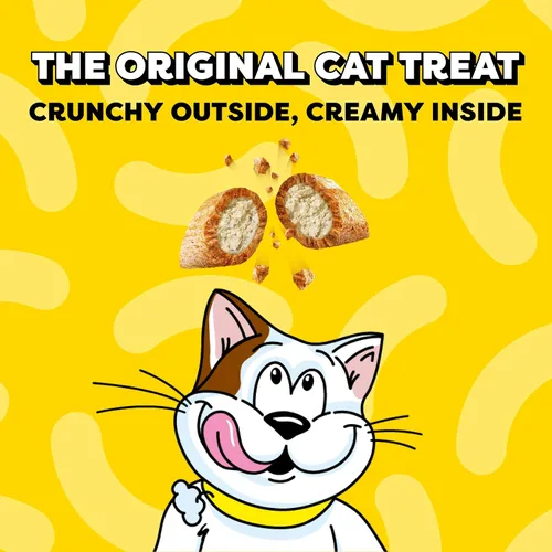 Vista 3 de Temptations Jumbo Stuff - Golosinas crujientes y suaves para gatos, salmón, 14 onzas Bigger than Classic Temptations, crunchy outside, soft