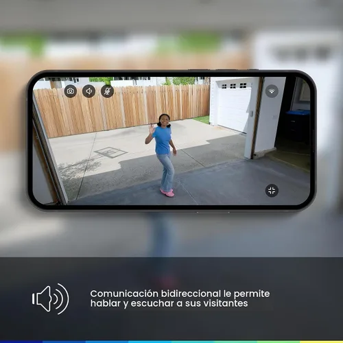 Vista 5 de myQ - Cámara enchufable para garaje Gen 2 – Cámara de garaje inteligente Wi-Fi 2K con visión nocturna, lente gran angular, audio de 2 vías, base