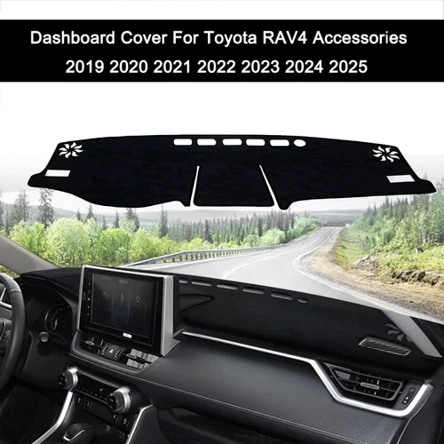 Vista 6 de para Accesorios de Toyota RAV4 2019 2020 2021 2022 2023 2024 2025 Cubierta del Tablero Cubierta de la Consola Central Alfombrilla del Tablero