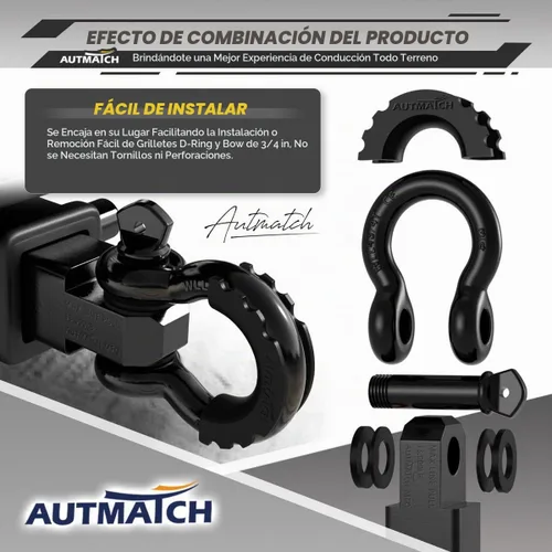 Vista 6 de AUTMATCH Kit de arandelas aisladoras de grilletes de anillo D, 2 aisladores de grilletes de goma con 8 arandelas, se adapta a grilletes 3/4, protege