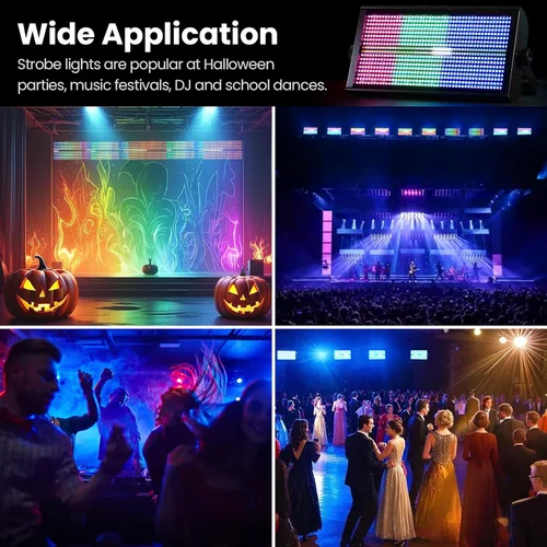 Vista 8 de Betopper LF4808 Luces de efecto estroboscópico de matriz de 260 W, luces estroboscópicas de lavado y cegadoras, mapeo de píxeles y efectos
