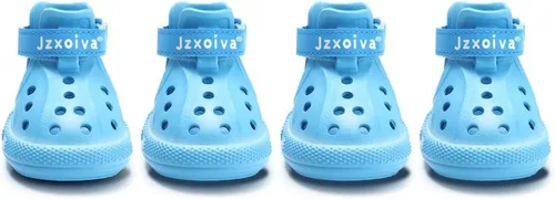 Vista 11 de JZXOIVA Zapatos para perros para pavimento caliente, botines de perro para perros pequeños, botas transpirables para perros y protectores de patas