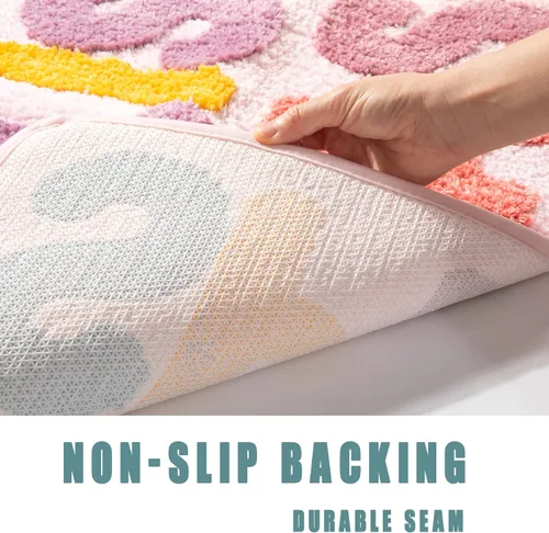 Vista 5 de Divertidas alfombras de baño bonitas antideslizantes para niños, modernas alfombrillas de microfibra absorbentes