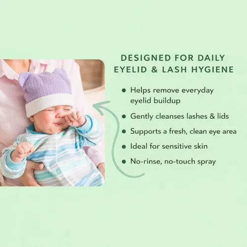 Vista 2 de GlamBaby Eye Boogies™ - Spray limpiador de párpados infantiles Higiene suave para la tapa y las pestañas Fórmula sin trapos, no tóxica y sin