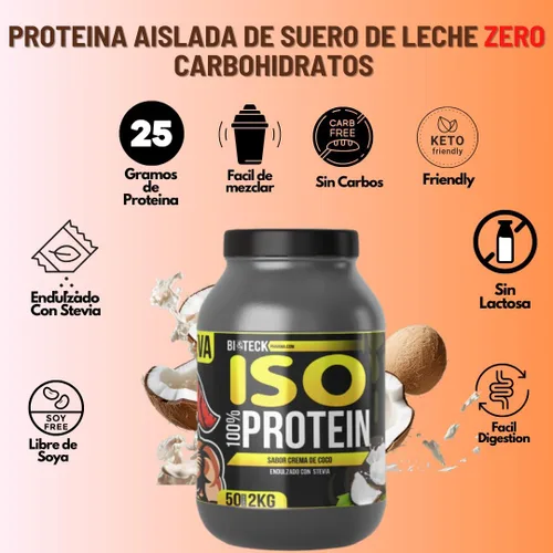 Vista 4 de Proteína ISO sabor crema de coco... (CREMA DE COCO, 4.4 lbs)