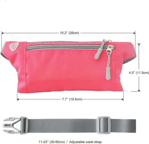 Vista 3 de veriya - Riñonera impermeable, ligera, con conector para auriculares, para correr, senderismo, ciclismo, paseos, 5.5in