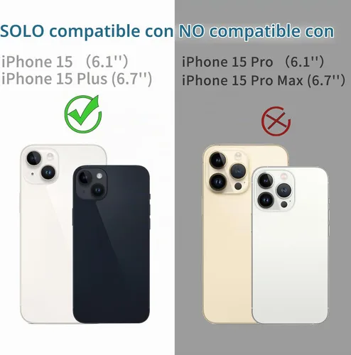 Vista 2 de Dengduoduo Paquete de 3 protectores de lente de cámara de vidrio templado para iPhone 15 de 6.1 pulgadas y para iPhone 15 Plus de 6.7 pulgadas