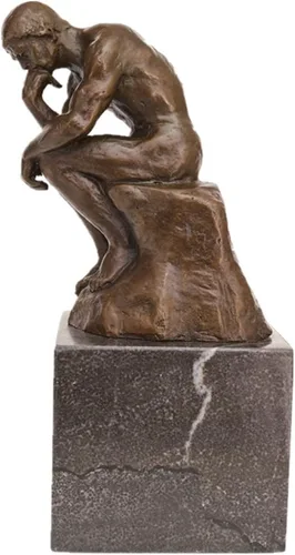 Vista 13 de Rodin The Thinker Statue TPE-185 - Estatuas de bronce para decoración del hogar, 5 piezas