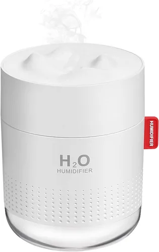 Vista 9 de Mini humidificador portátil de niebla fría, humidificador de escritorio personal USB de 16.9 fl oz para dormitorio de bebé, viajes, oficina, hogar