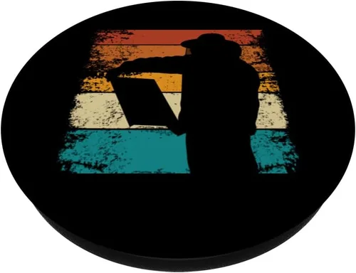 Vista 2 de Accesorios para apicultores, guantes de apicultura, abejas retro, PopSockets Standard PopGrip