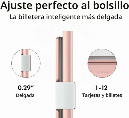 Vista 5 de Ekster Billetera de aluminio para hombre Billeteras de metal con capa de bloqueo RFID Billetera de aluminio delgada y minimalista con botón