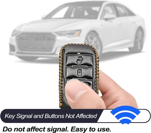 Vista 6 de MECHCOS Compatible con Ram 1500, llave inteligente de 5 botones con portón trasero, funda protectora de cuero para control remoto sin llave