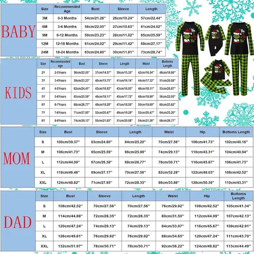 Vista 3 de Ogiraw Pijamas de Navidad familiares a juego, conjuntos familiares a juego, pijamas de Navidad de satén, ropa de dormir para la familia
