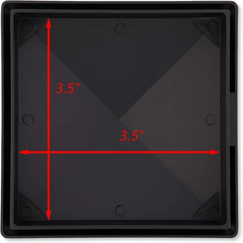 Vista 9 de Tapa de aluminio en forma piramidal para postes de madera, color negro (4 unidades)