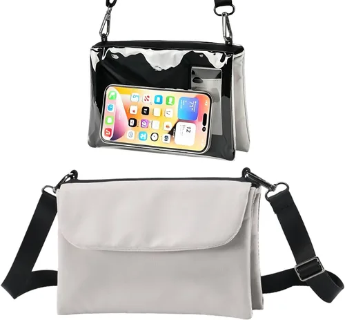 Vista 9 de Prime Comfort Funda para teléfono celular con correa cruzada ajustable, cordón para el cuello y correa para la muñeca, soporte para teléfono celular