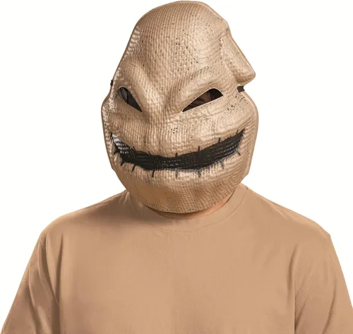 Vista 2 de Máscara Oogie Boogie de Pesadilla Antes de Navidad para adultos, Marrón