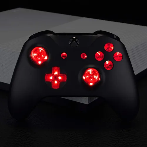 Vista 7 de eXtremeRate Kit LED de control de botón ABXY DTF para Xbox One estándar Xbox One S X 7 colores 9 modos control de botón - controlador no incluido