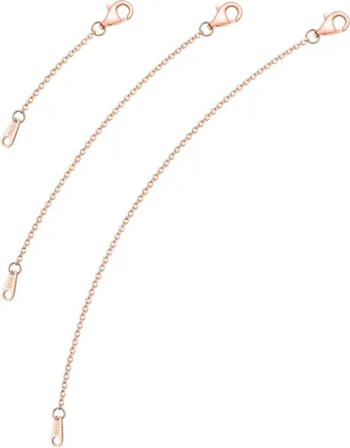 Vista 35 de Extensores de collar para mujer, chapados en oro de 14 quilates, extensores de collar duraderos, cadena de plata de ley 925 para pulsera y Dorado