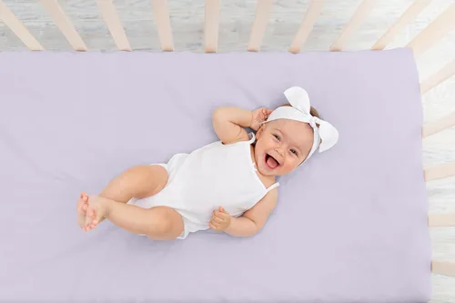 Vista 6 de Sweet Jojo Designs Sábanas ajustables para cuna de bebé (morado sólido) para niñas, guardería infantil, habitación de niños pequeños