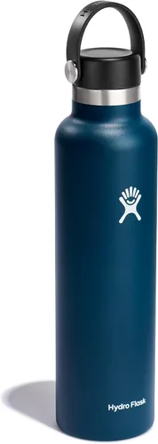 Vista 2 de Hydro Flask Botella de agua de acero inoxidable aislada, antiderrames Índigo