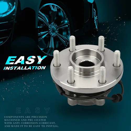 Vista 5 de IRONTEK 515065 Buje de rueda delantera y conjunto de cojinetes 4WD Compatible con Nissan Frontier 2005-2015/Xterra, Pathfinder 2005-2012