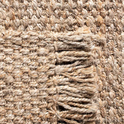 Vista 5 de Alfombra de área de yute natural tejido a mano Safavieh NF467A, de la colección de fibra natural (5 ft x 8 ft), Yute, Natural