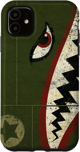 Vista 8 de WWII P-40 Fighter Plane Shark Mouth Warbird Nose Art Case for iPhone 17