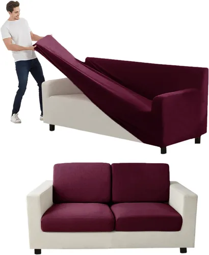 Vista 28 de Funda para Sofá de Terciopelo, Fundas Elásticas para Sofá para Funda Principal Separada/Respaldos y Cojines de Asiento, Funda para Sofá, para Fundas