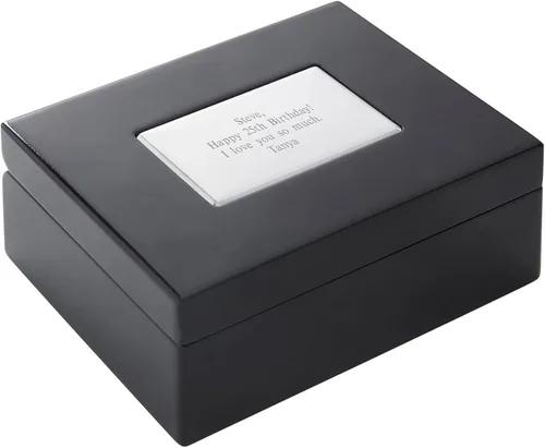 Vista 3 de THINGS REMEMBERED Reloj de bolsillo y caja de esqueleto dorado grabado para cumpleaños (personalización gratuita), Oro, Moderno