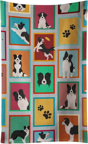 Vista 65 de Caroline's Treasures MLM1160KTWL - Lots of Red Siberian Husky - Toalla de cocina para invitados, toalla de baño decorativa para cara, té, paño