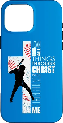 Vista 19 de Blue Christian Baseball Gifts Teen Boys Cross Bible Phone Case para iPhone 17