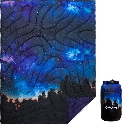Vista 28 de KingCamp Manta de camping ultraligera, manta plegable portátil, 79 x 57 color fantasía (Canoe)