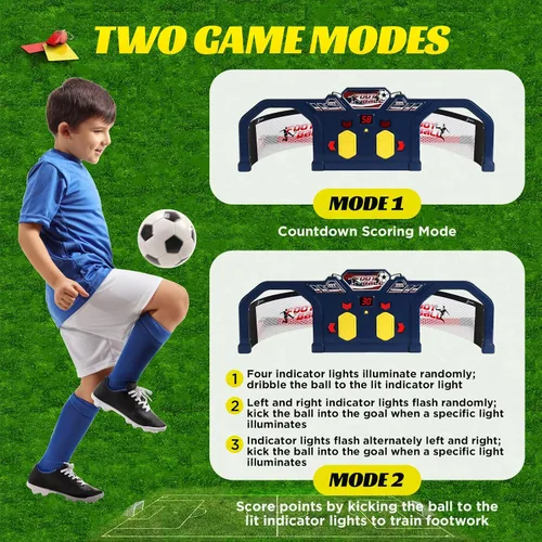 Vista 5 de Entrenador de fútbol para niños, juego de entrenamiento de fútbol para interiores, 2 modos de juego con puntuación automática, mejora el control