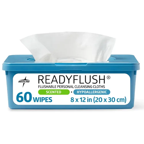 Vista 7 de Paños para limpieza personal ReadyFlush de Medline , MSC263800, 1, 1