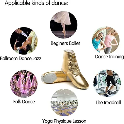 Vista 7 de Zapatos de baile de jazz para mujer, botines de baile para hombre