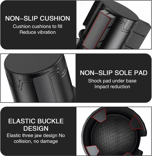 Vista 3 de QODOLSI Pack-1 Soporte de tazas para conversión de coche, soporte para bebidas de 4.13" desde bocas pequeñas hasta grandes, base ajustable