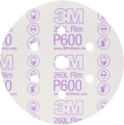 Vista 8 de 3M 17 Hookit - Disco de película para acabado, antipolvo, 6 pulgadas, P8., P600, 3