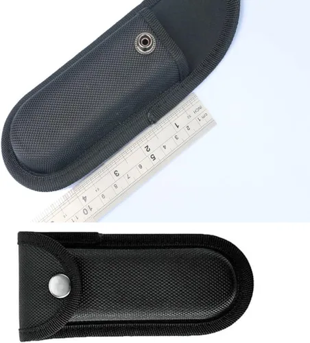 Vista 2 de Funda de cinturón de nylon reforzada en caja dura 2pcs para cuchillo plegable negro