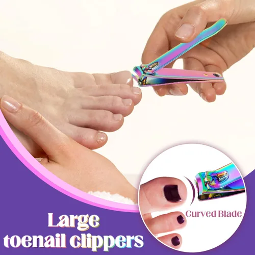 Vista 5 de Rocutus Tijeras de uñas portátiles para adultos, pedicura, cortaúñas para el hogar, tijeras pequeñas para manicura de pies, herramientas de manicura