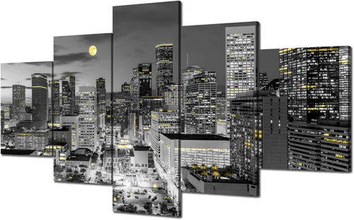 Vista 25 de Cawpom Louisiana Arte de Pared en Lienzo, 60x32 pulgadas, Impresión en Lienzo, Cuadros de Nueva Orleans Decoración de Pared, Puente Crescent City