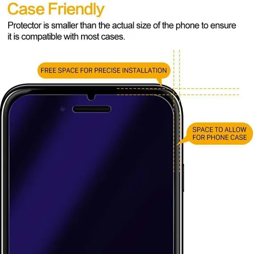 Vista 8 de para iPhone SE (2ª generación, 2020) [no para iPhone SE (1ª generación)], protector de pantalla de vidrio templado, antiluz azul [protección ocular]