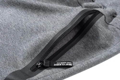 Vista 6 de CRYSULLY Pantalones cortos de algodón para hombre con bolsillos con cremallera