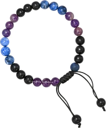 Vista 43 de Pulsera del zodiaco de cristales curativos