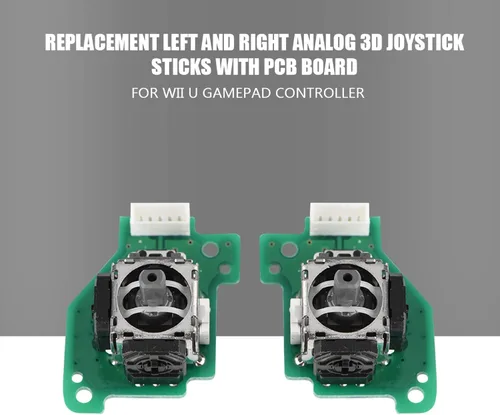 Vista 2 de Tangxi Joystick 3D para Wii U, izquierda y derecha analógica 3D joystick reemplazo para Wii U Gamepad Controller