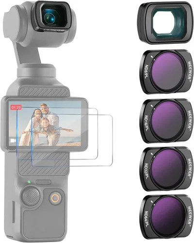 Vista 13 de NEEWER Juego de filtros ND compatibles con DJI Osmo Pocket 3 Creator Combo Accesorios, lente gran angular + ND2-32 variable + CPL + filtro