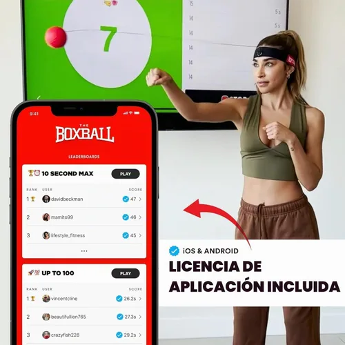 Vista 5 de Boxbollen® Bola de reflejos de boxeo - Edición limitada de Conor McGregor el Notorio - Contador de golpes conectado a la aplicación - Bola