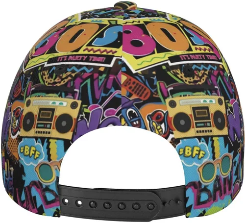 Vista 3 de Gorra de béisbol retro de los años 80 y 90 estilo de moda para hombre y mujer, gorra de béisbol ajustable