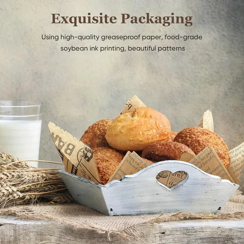 Vista 10 de 50 piezas de papel de envoltura de sándwich de 10 x 10 pulgadas, hojas de papel encerado resistentes a la grasa, bandejas para canastas, envoltorios