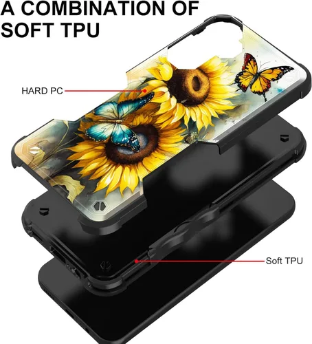 Vista 831 de Funda para Galaxy A14 5G, [Doble Capa][Protección contra Caídas de Grado Militar de 10 Pies] [Antideslizante] Funda Resistente a Prueba de Golpes